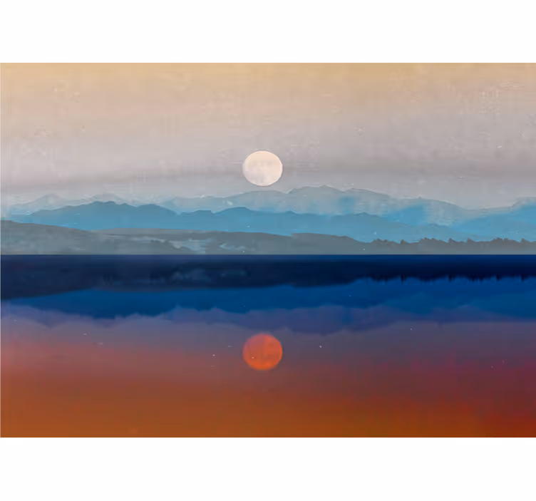 Bedroom roller blind with beautiful moon design - TenStickers