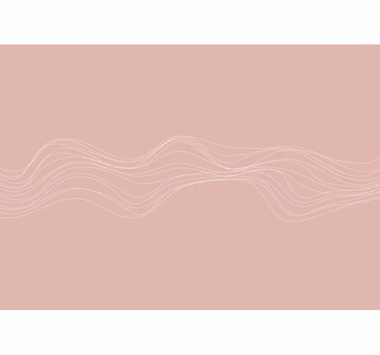 Bedroom roller blind in terracotta waves - TenStickers