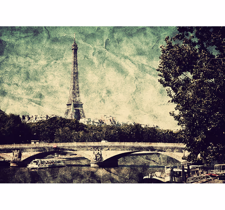 Bedroom roller blind paris illustration - TenStickers
