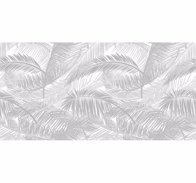 Grey roller blind tropical gray leaves - TenStickers