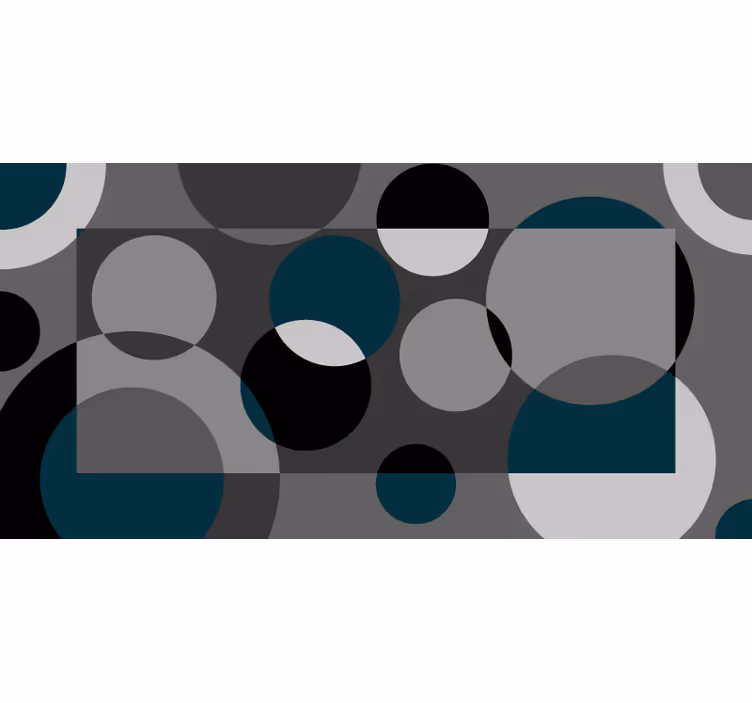 Grey roller blind with nordic squares and circles pattern - TenStickers