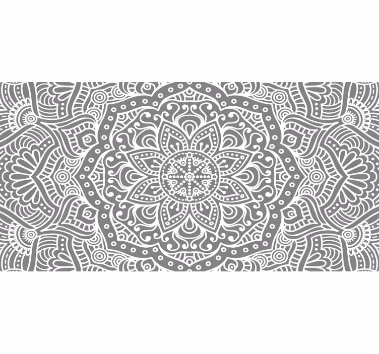 Grey roller blind with elegant mandala design - TenStickers
