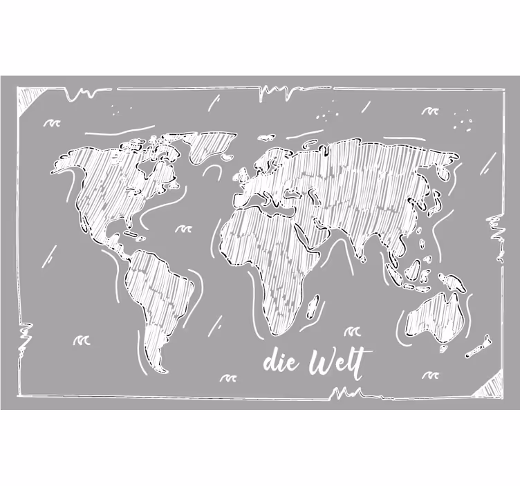 Grey roller blind in light gray sketch style - TenStickers