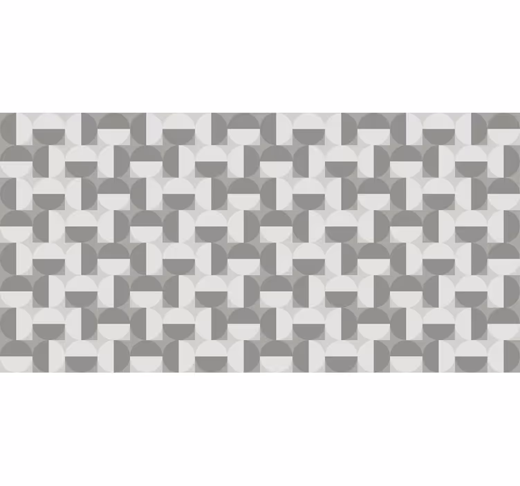 Grey roller blind with nordic style gray circle pattern - TenStickers
