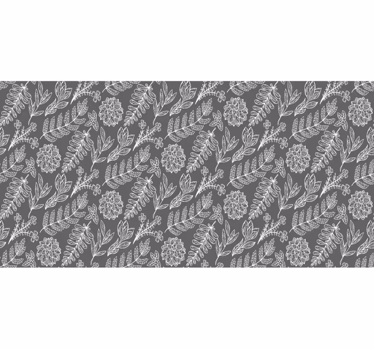 Grey roller blind with french provincial garden design - TenStickers