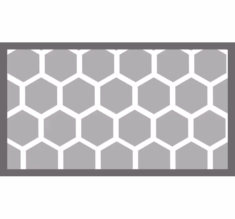 Grey roller blind with white pentagon patterns - TenStickers