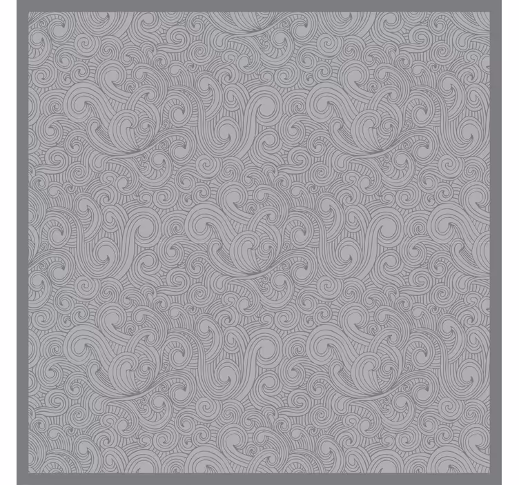 Grey roller blind with grey floral pattern - TenStickers