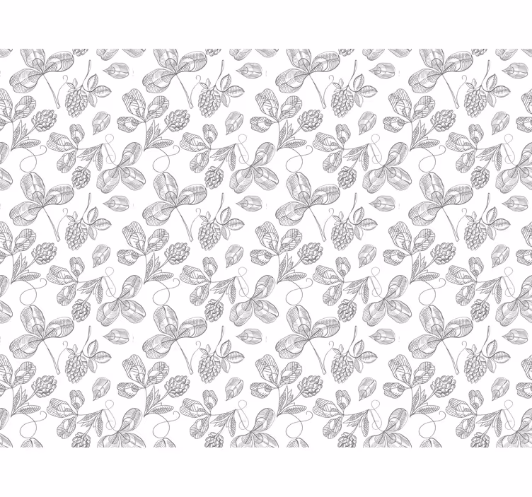 Grey roller blind with floral embroidery - TenStickers