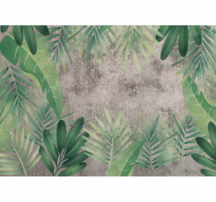 Bedroom roller blind with tropical plants design - TenStickers
