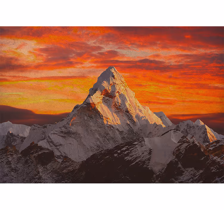 Bedroom roller blind sunset over himalayan peaks - TenStickers