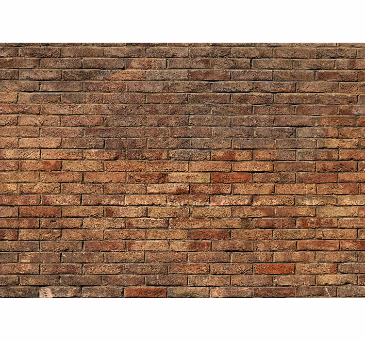Bedroom roller blind in raw brown brick design - TenStickers