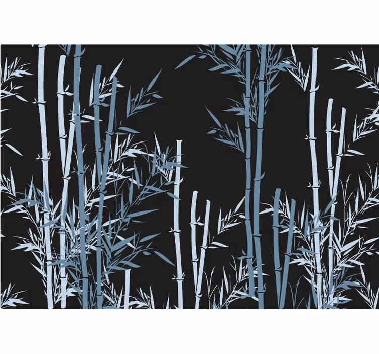Bedroom roller blind with bamboo leaves design - TenStickers