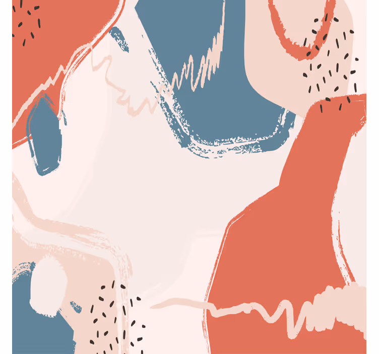 Roller blind for living room abstract art shapes - TenStickers