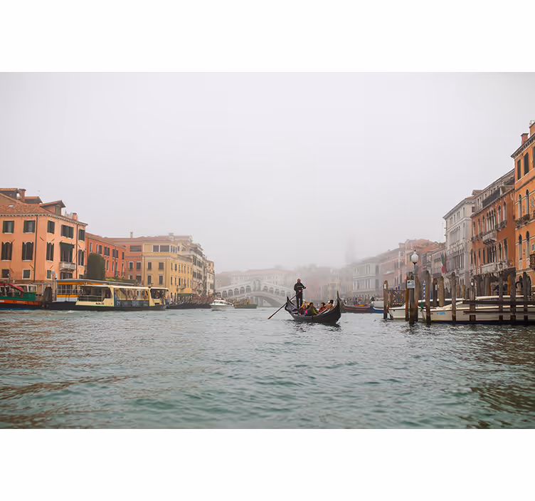 Venice canals roller blind for living room - TenStickers