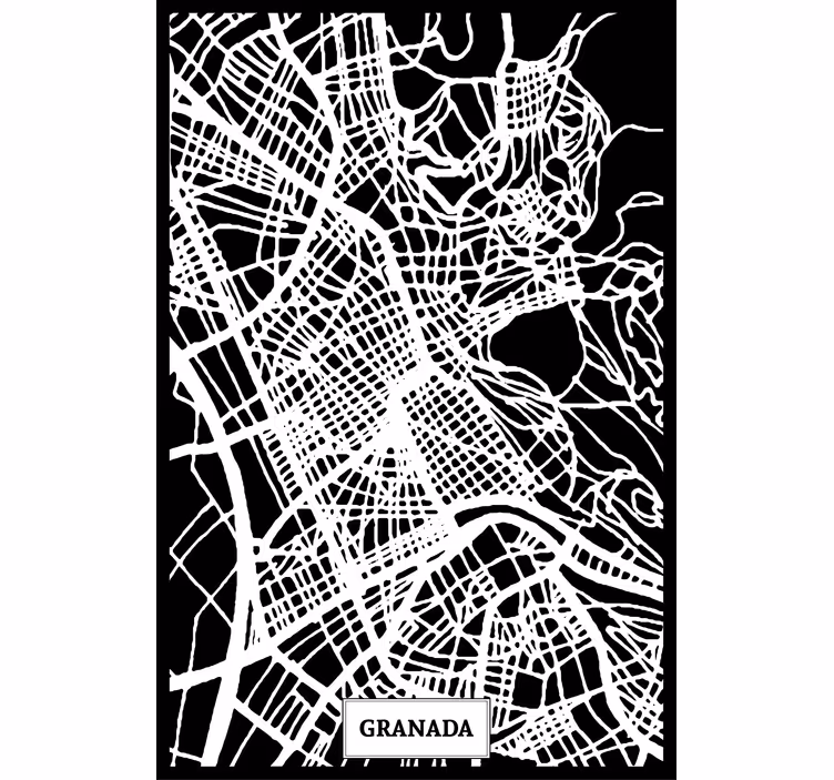 Roller blind for living room granada topographic map - TenStickers