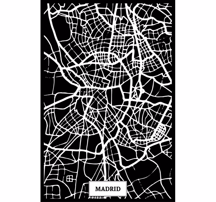 Roller blind for living room madrid topographic map - TenStickers