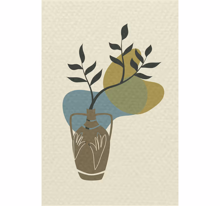 Roller blind for living room minimalist japanese nature - TenStickers