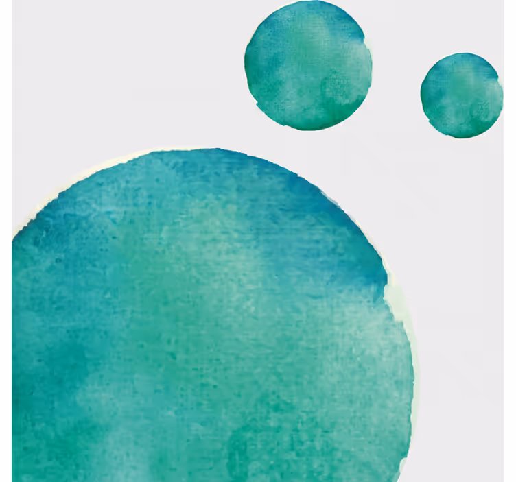 Abstract watercolor aquamarine roller blind for living room - TenStickers