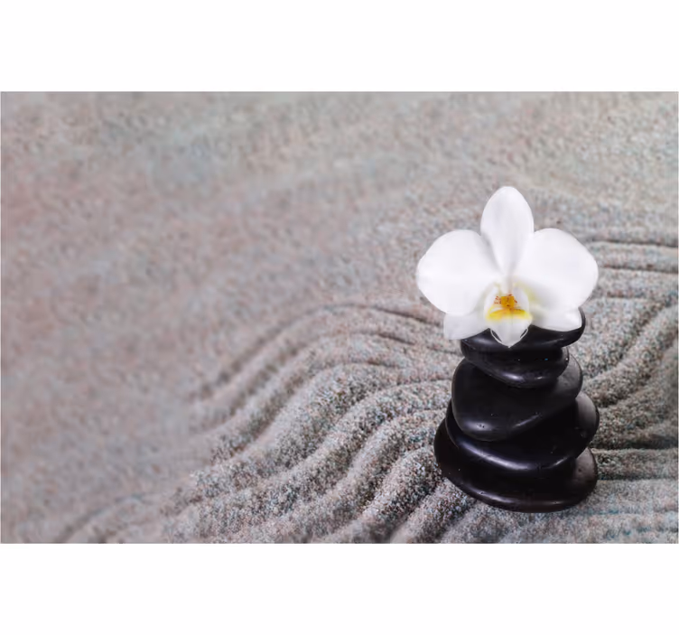Roller blind for living room zen stones design - TenStickers