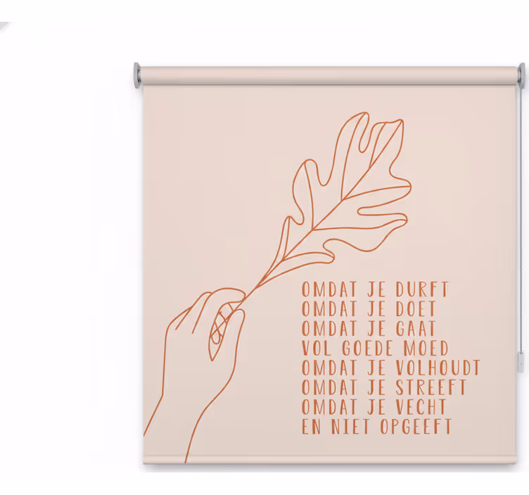 Bedroom roller blind that reflects who you are - TenStickers