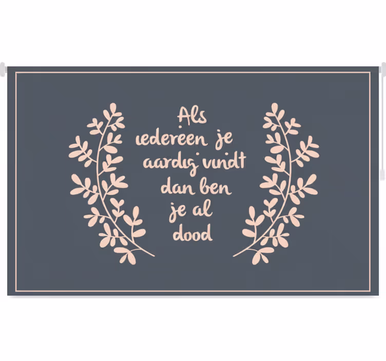 Bedroom roller blind life is what you make it - TenStickers
