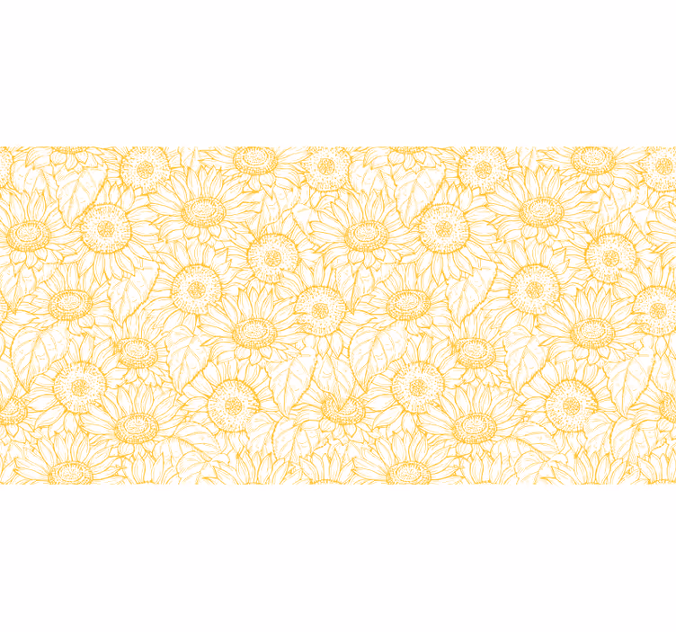 Bedroom roller blind sunflower pattern - TenStickers