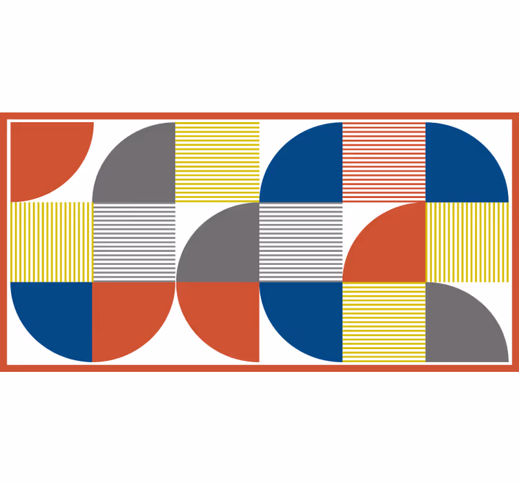 Bedroom roller blind nordic semicircles - TenStickers