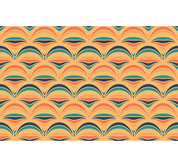 Bedroom roller blind in 70s orange stripes - TenStickers