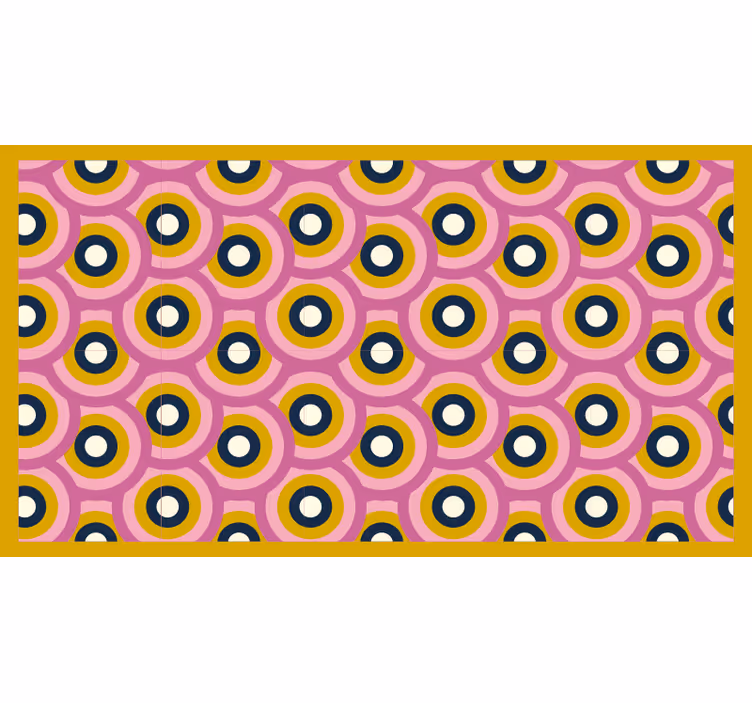 70's orange circles bedroom roller blind - TenStickers