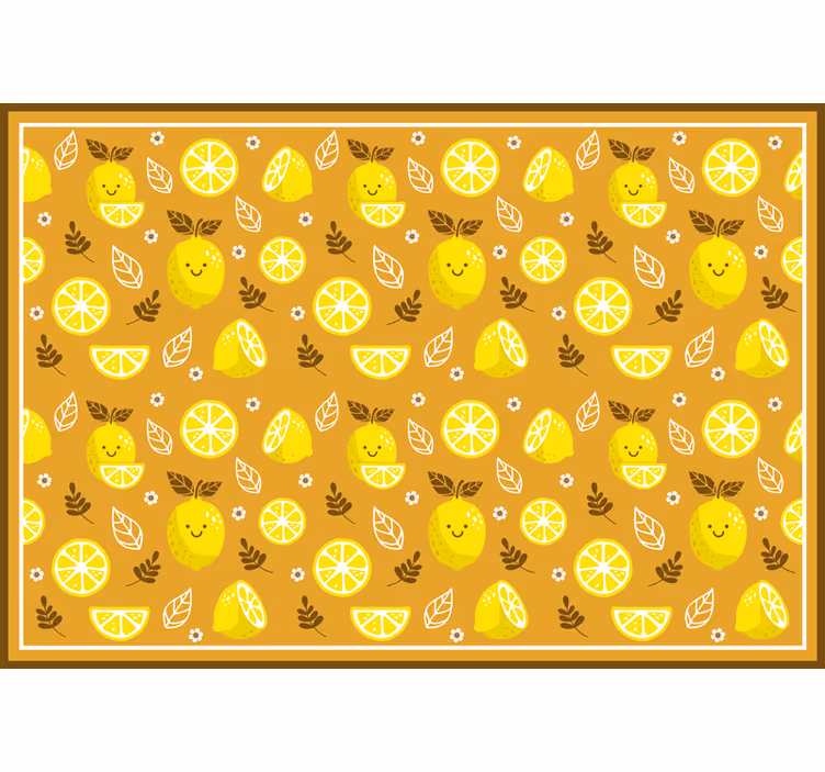 Bedroom roller blind with alf smiling lemons frame - TenStickers
