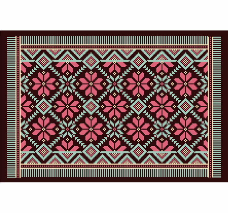 Bedroom roller blind embroidered area rug - TenStickers