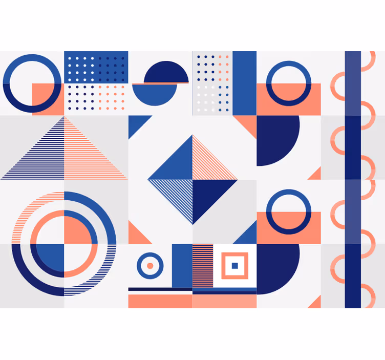 Bedroom roller blind with scandinavian geometric design - TenStickers