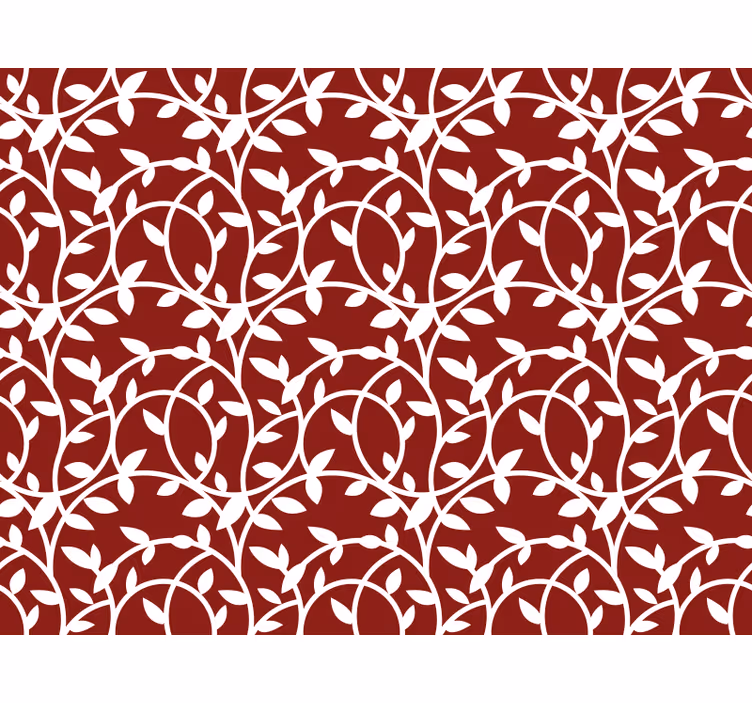 Bedroom roller blind in red and white leaf - TenStickers