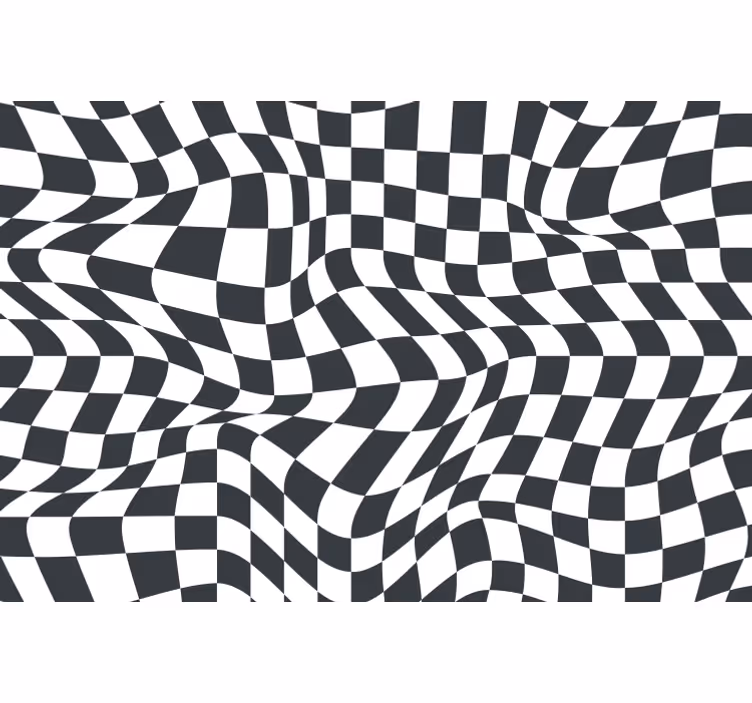 Distorted checkered bedroom roller blind - TenStickers