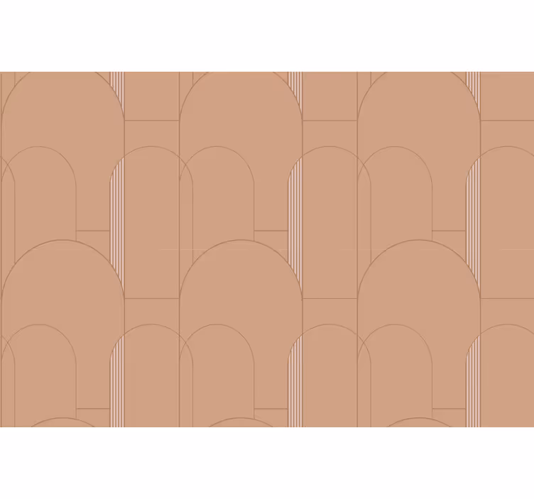 Bedroom roller blind in terracotta geometric circles - TenStickers