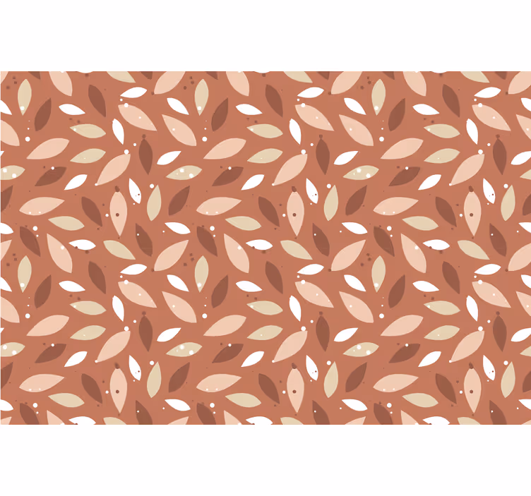 Bedroom roller blind with terracotta leaves pattern - TenStickers