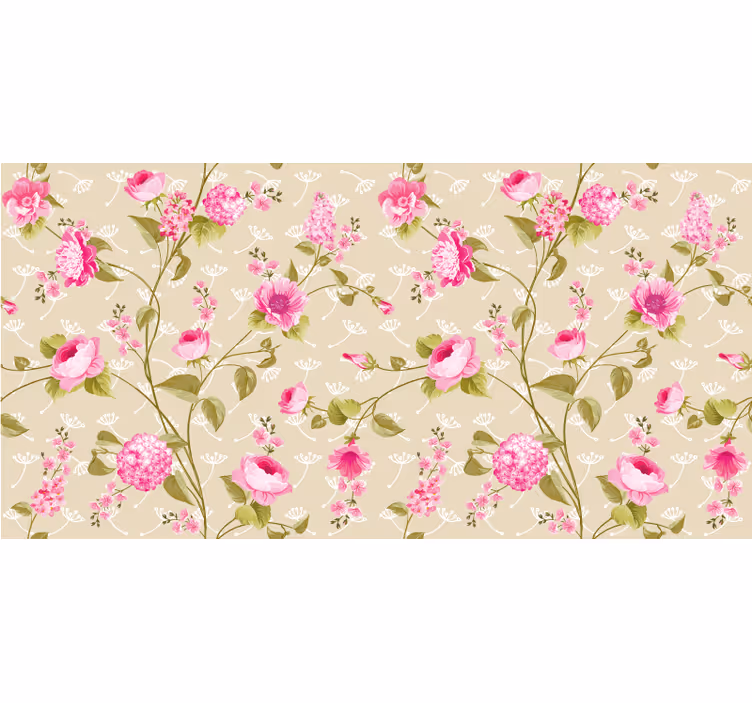 Vintage flowerprint bedroom roller blind - TenStickers
