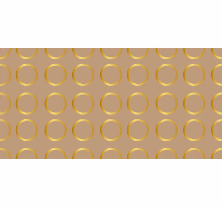 Bedroom roller blind geometric golden circles - TenStickers