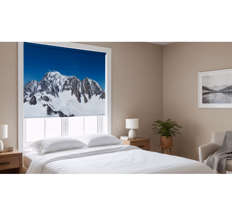 Bedroom roller blind mont blanc landscape - TenStickers