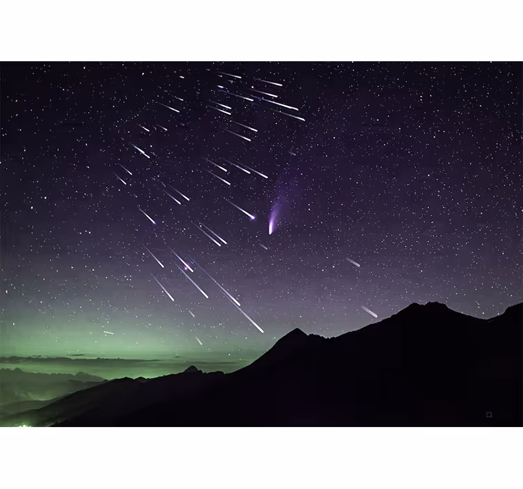 Meteor shower bedroom roller blind - TenStickers