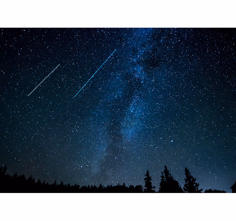 Beautiful shooting star landscape bedroom roller blind - TenStickers