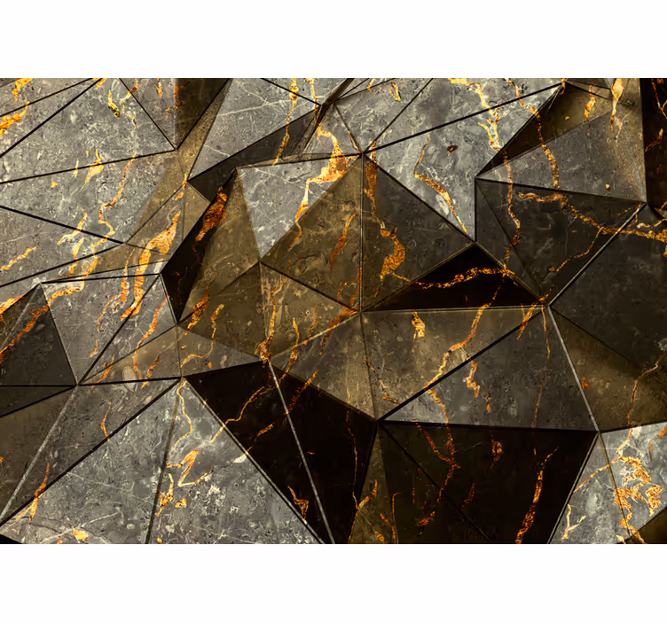 Colorful marble triangles bedroom roller blind - TenStickers