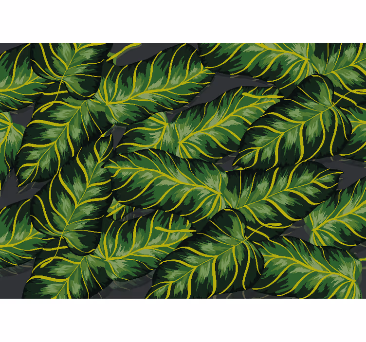 Bedroom roller blind realistic banana leaves - TenStickers