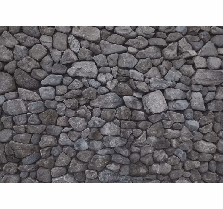 Bedroom roller blind in raw big boulder design - TenStickers