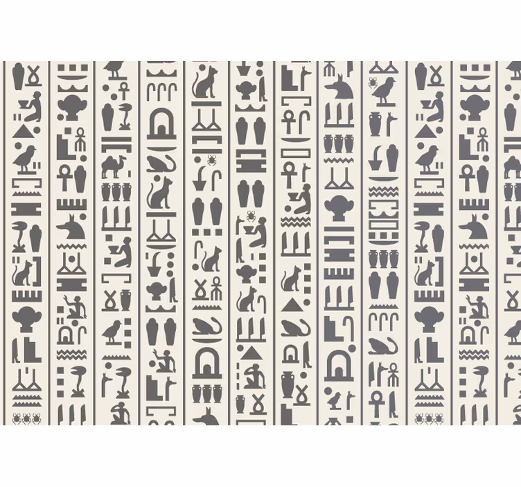 White roller blind with hieroglyphic design - TenStickers