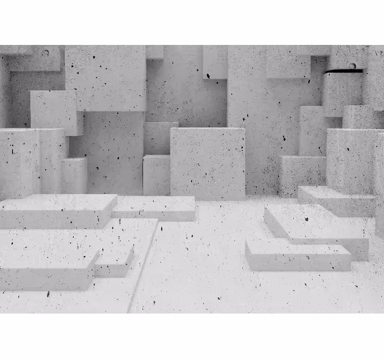 White roller blind 3d concrete designs - TenStickers