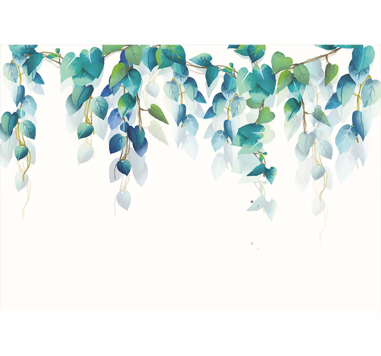 White roller blind watercolor hanging branches - TenStickers
