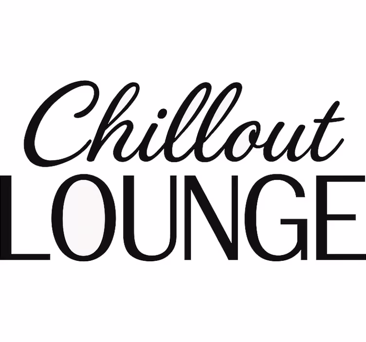 White roller blind chill out zone - TenStickers