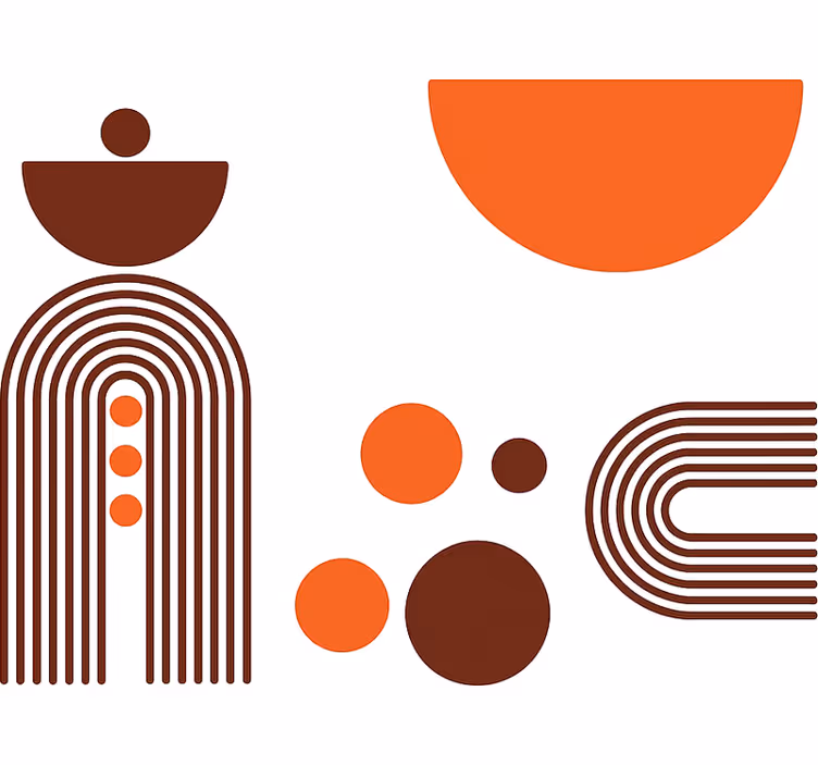 Roller blind for living room abstract geometry - TenStickers