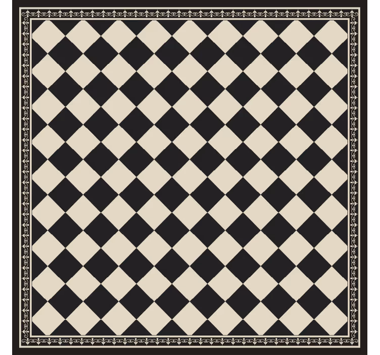 Roller blind for living room black checkerboard - TenStickers